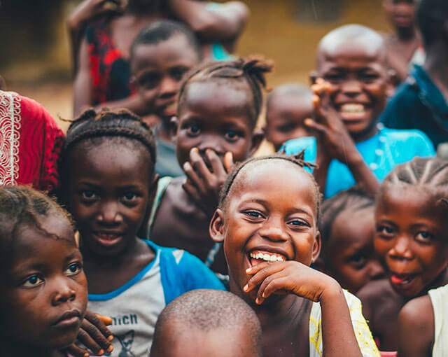 Group of kid standing